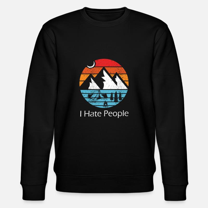 I Hate People - Stanley/Stella Unisex Bio-Sweatshirt CHANGER  - Schwarz