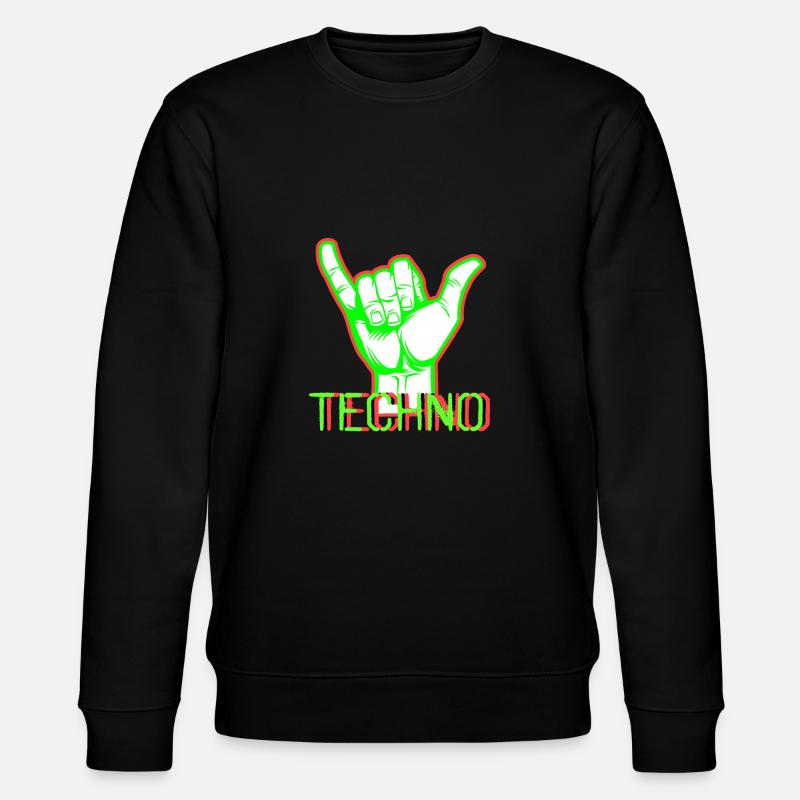 Musique techno - Sweat bio CHANGER Stanley/Stella Unisexe - noir