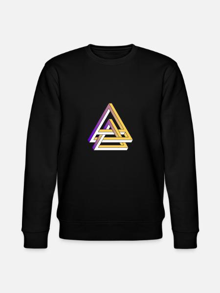 Geometry Triangles Geometrical Illusion Gift - Stanley/Stella CHANGER Unisex Organic Sweatshirt - black