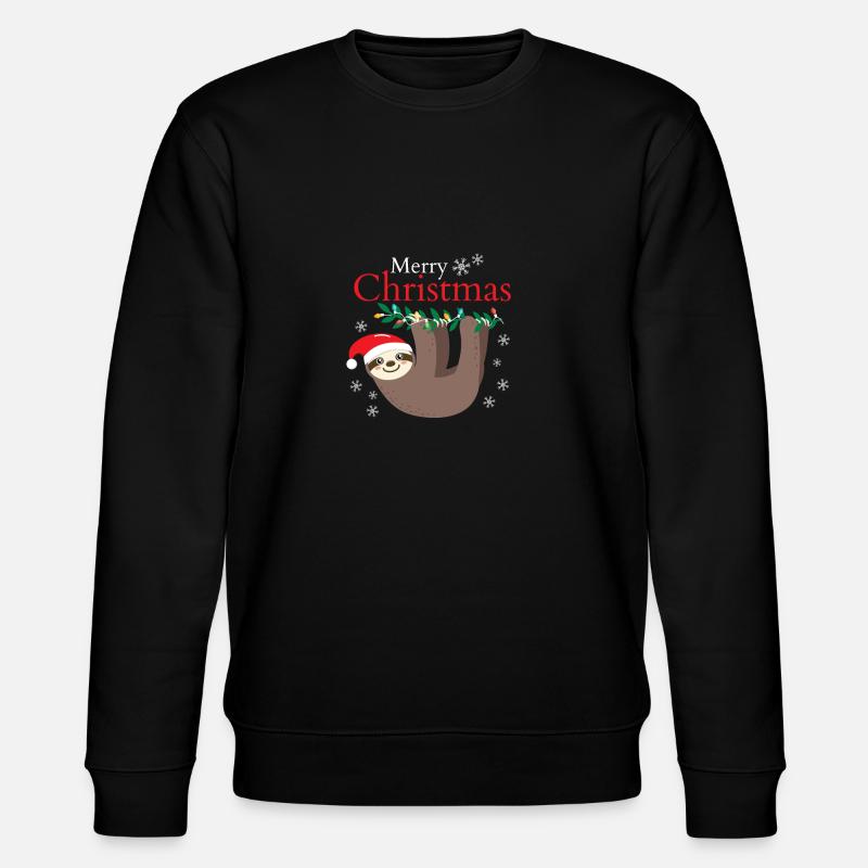 Christmas sloth - Stanley/Stella CHANGER Unisex Organic Sweatshirt - black