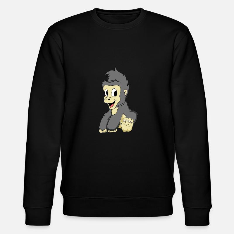 Bébé gorille - Sweat bio CHANGER Stanley/Stella Unisexe - noir