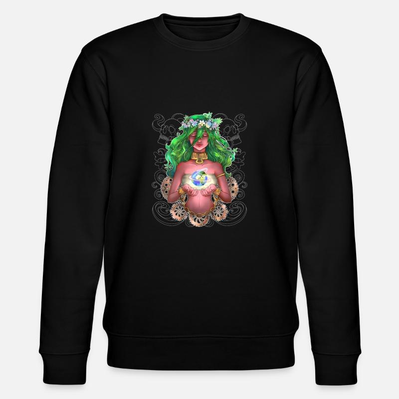 Natural goddess in chains - Stanley/Stella CHANGER Unisex Organic Sweatshirt - black