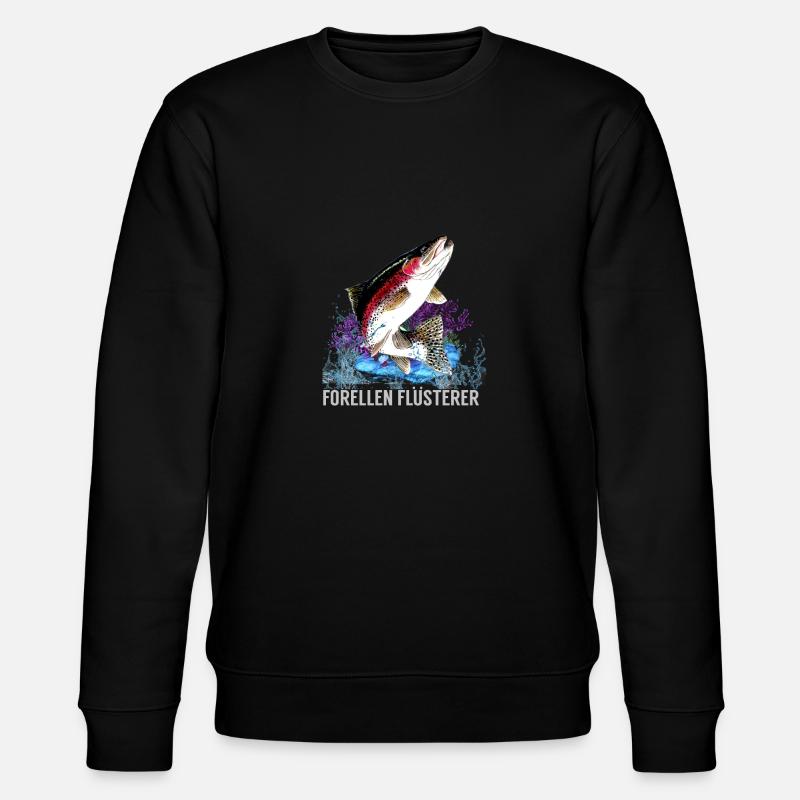 Forellen Flüsterer - Stanley/Stella Unisex Bio-Sweatshirt CHANGER  - Schwarz