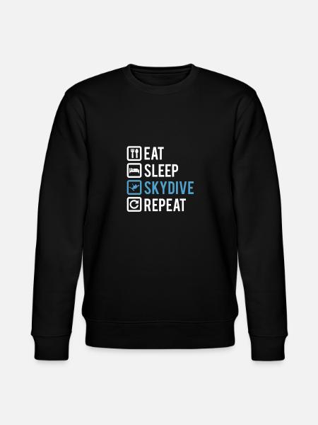 Skydive Eat Spleet Repeat - Stanley/Stella CHANGER Unisex Organic Sweatshirt - black