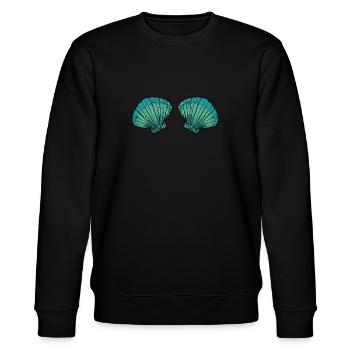 Shell bikini bra mermaid - Stanley/Stella CHANGER Unisex Organic Sweatshirt - black - Front - Nik (191cm) & Marisol (170cm)
