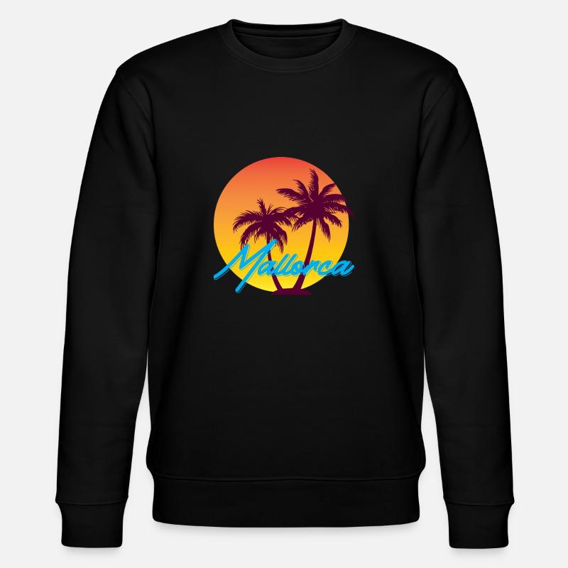 Mallorca - Palmen - Stanley/Stella Unisex Bio-Sweatshirt CHANGER  - Schwarz