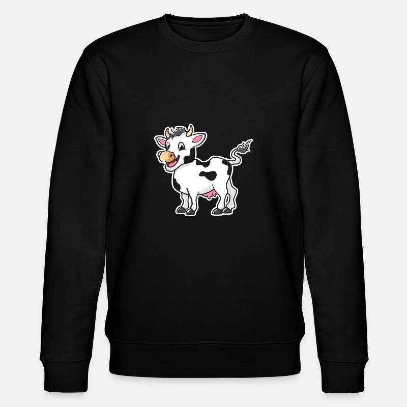 Süße Kuh - Stanley/Stella Unisex Bio-Sweatshirt CHANGER  - Schwarz