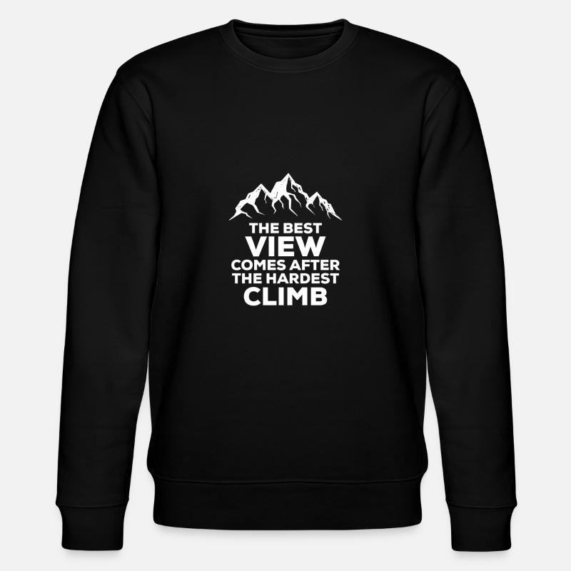 Klettern Climbing Mountain - Stanley/Stella Unisex Bio-Sweatshirt CHANGER  - Schwarz