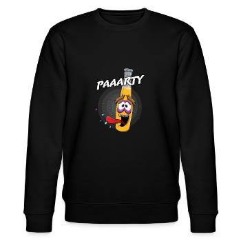 Lustige Bierflasche - Stanley/Stella Unisex Bio-Sweatshirt CHANGER  - Schwarz - Vorne - Nik (191cm) & Marisol (170cm)