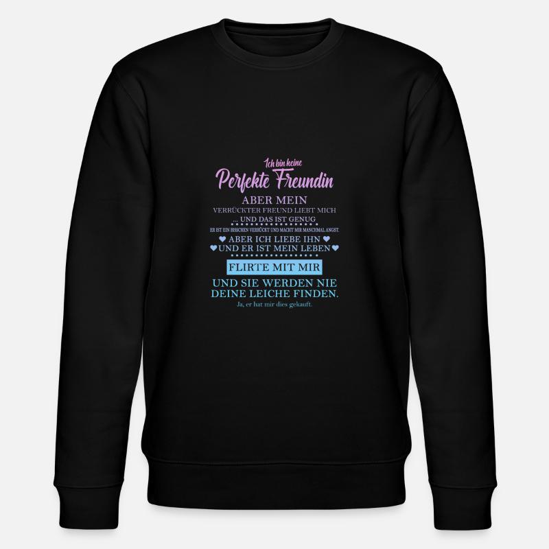 Perfekte Freundin - Stanley/Stella Unisex Bio-Sweatshirt CHANGER - Schwarz