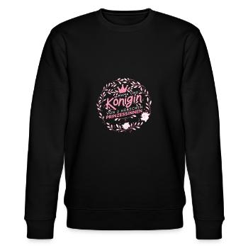 Mutter von 2 Töchtern Mama von 2 Töchtern Spruch - Stanley/Stella Unisex Bio-Sweatshirt CHANGER  - Schwarz - Vorne - Nik (191cm) & Marisol (170cm)