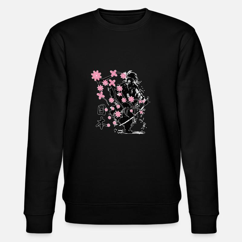 samouraï guerrier sakura fleur style - Sweat bio CHANGER Stanley/Stella Unisexe - noir