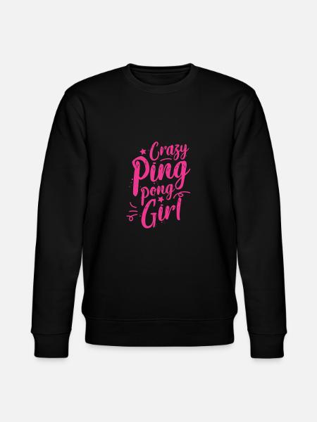 Table tennis girl - Stanley/Stella CHANGER Unisex Organic Sweatshirt - black