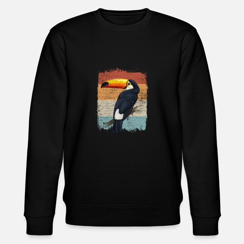Tukan Retro - Stanley/Stella Unisex Bio-Sweatshirt CHANGER  - Schwarz