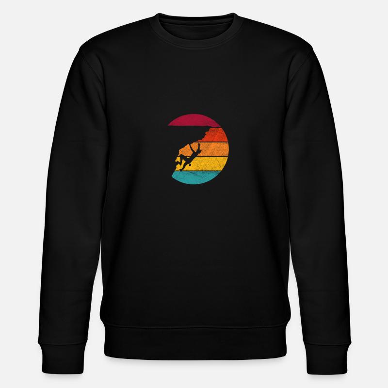 Klettern - Retro Kletterer - Stanley/Stella Unisex Bio-Sweatshirt CHANGER - Schwarz