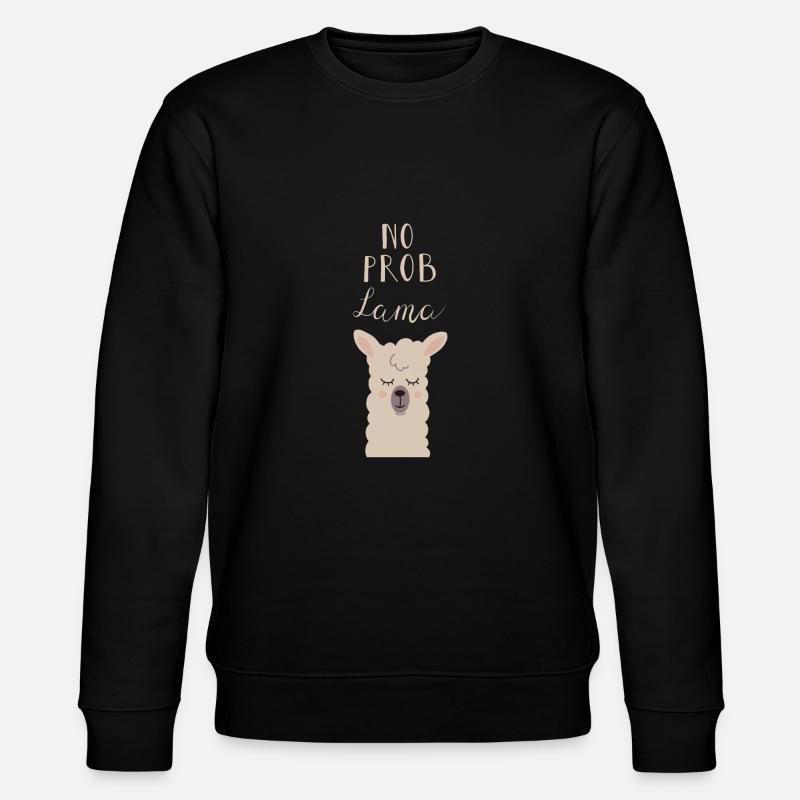 No Problama: Funny llama design - Stanley/Stella CHANGER Unisex Organic Sweatshirt - black