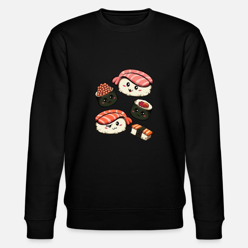 Kawaii Sushi Liebhaber - Stanley/Stella Unisex Bio-Sweatshirt CHANGER  - Schwarz