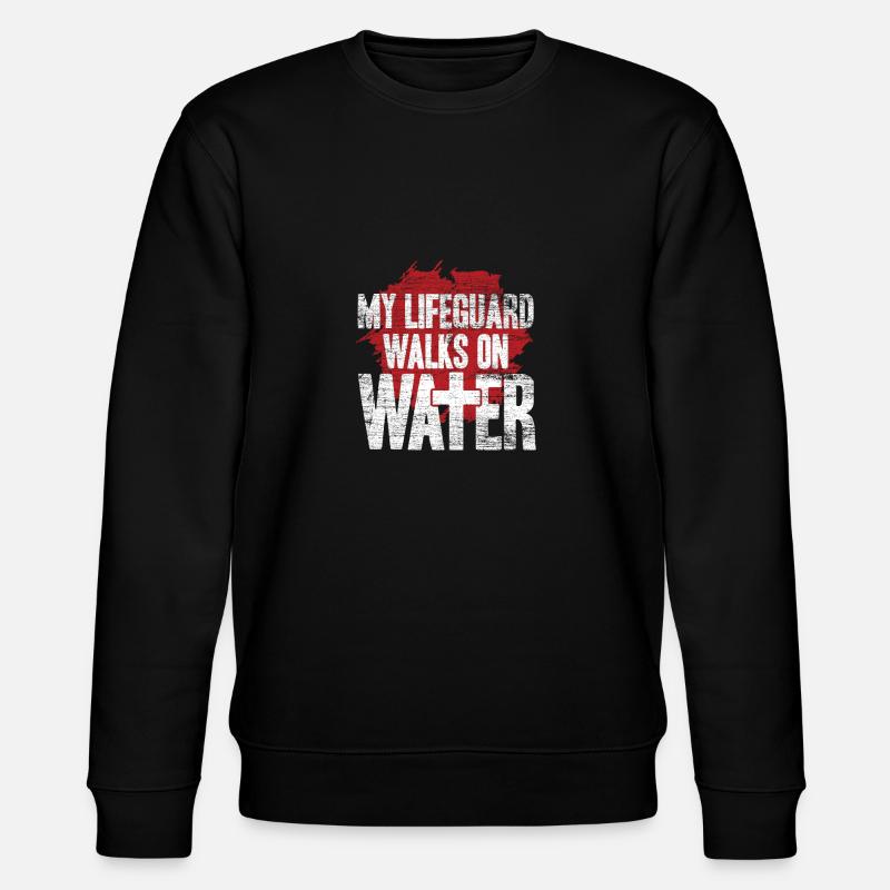 Jesus float swimming - Stanley/Stella CHANGER Unisex Organic Sweatshirt - black