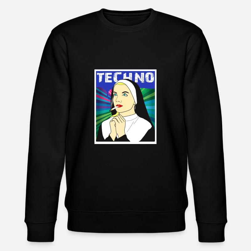 Techno Nonne - Stanley/Stella Unisex Bio-Sweatshirt CHANGER  - Schwarz