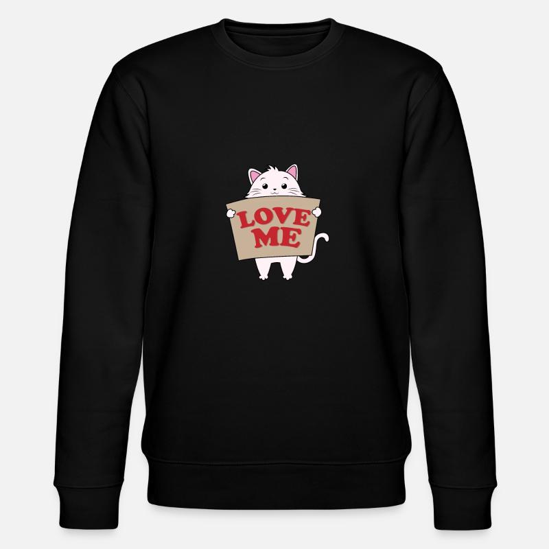 Chat "Love Me" - Sweat bio CHANGER Stanley/Stella Unisexe - noir