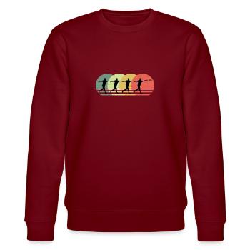 Ultimate Frisbee - Rétro, Vintage - Sweat bio CHANGER Stanley/Stella Unisexe - bordeaux - Devant - Nik (191cm) & Marisol (170cm)