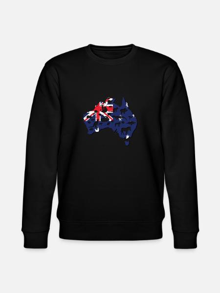Australia travel koala kangaroo - Stanley/Stella CHANGER Unisex Organic Sweatshirt - black