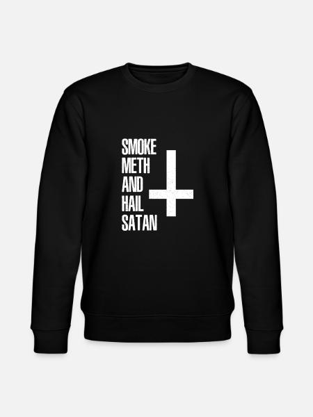 smoke meth and hail satan - Stanley/Stella CHANGER Unisex Organic Sweatshirt - black
