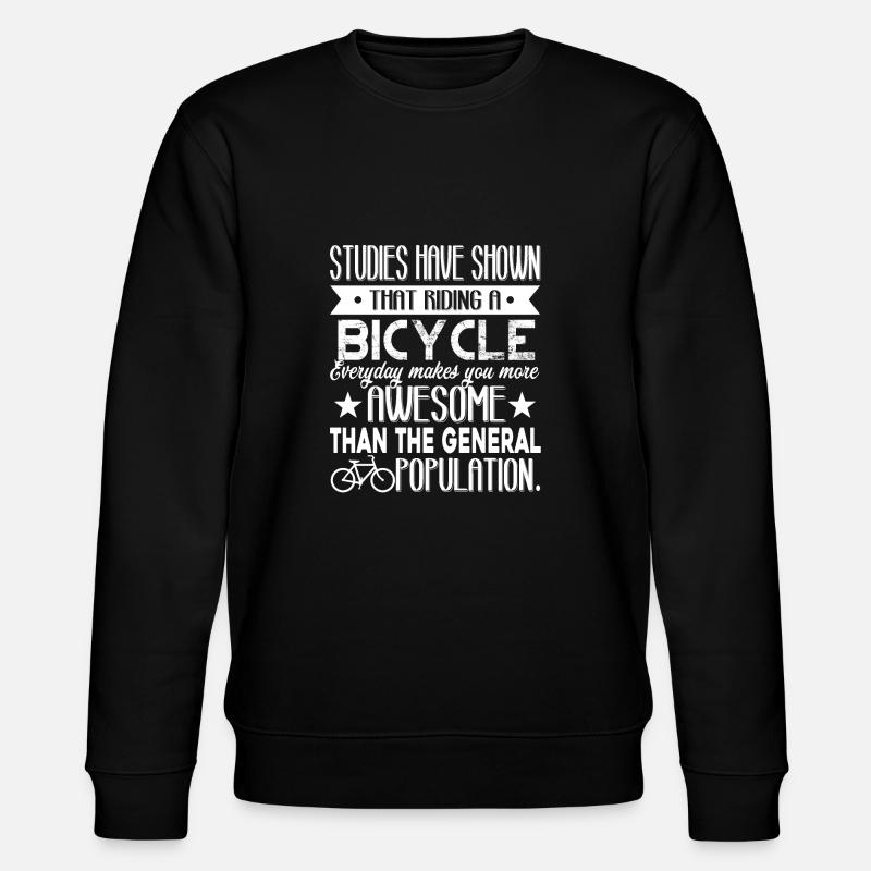 Bicycle Riding A Bicycle - Stanley/Stella CHANGER Unisex Organic Sweatshirt - black