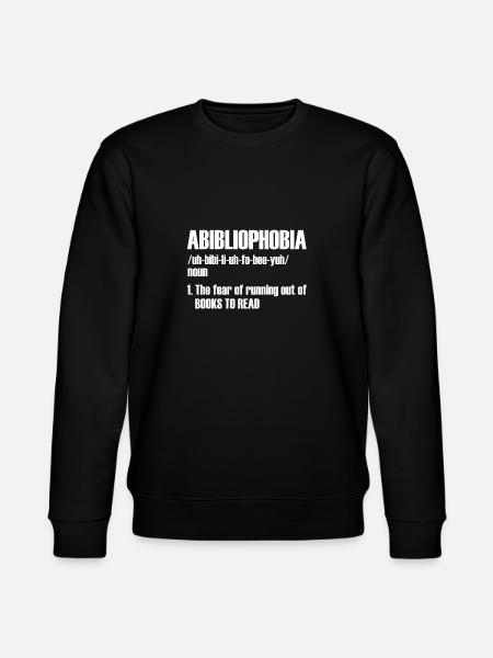 ABIBLIOPHOBIA - Stanley/Stella CHANGER Unisex Organic Sweatshirt - black