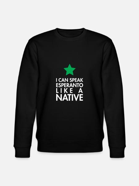 Esperanto Sprache native sprechen Geschenkidee - Stanley/Stella Unisex Bio-Sweatshirt CHANGER - Schwarz