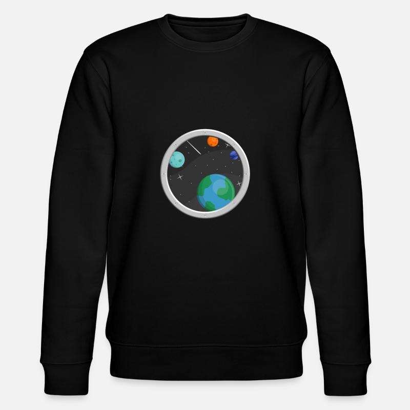 Fenster ins Weltall - Stanley/Stella Unisex Bio-Sweatshirt CHANGER  - Schwarz