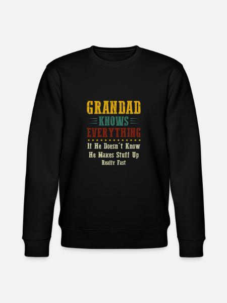 Grandad Know Everything - Stanley/Stella CHANGER Unisex Organic Sweatshirt - black