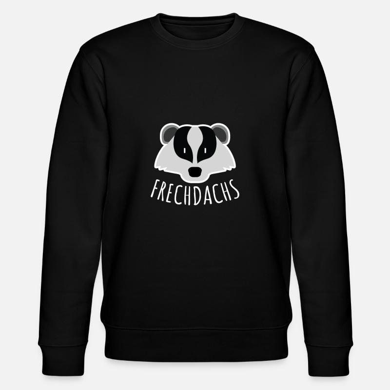 Frechdachs Tier Geschenkidee - Stanley/Stella Unisex Bio-Sweatshirt CHANGER - Schwarz