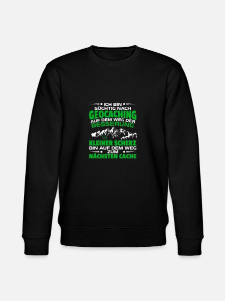 Bin suechtig nach Geocaching 1 - Stanley/Stella Unisex Bio-Sweatshirt CHANGER  - Schwarz