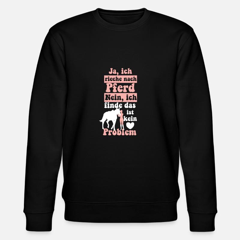 Pferd Riechen - Stanley/Stella Unisex Bio-Sweatshirt CHANGER  - Schwarz