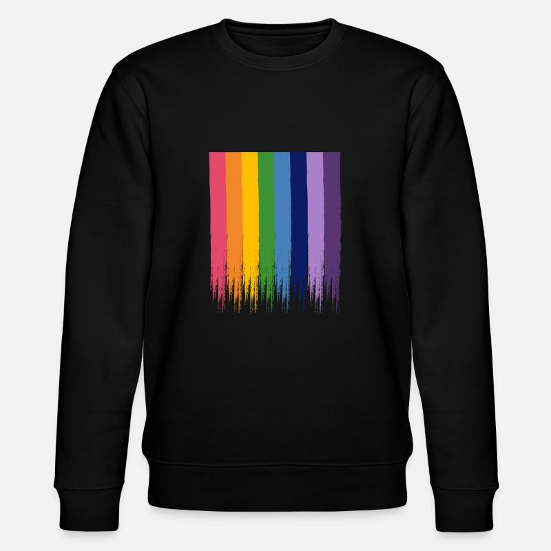 LGBT Flagge Regenbogen - Stanley/Stella Unisex Bio-Sweatshirt CHANGER  - Schwarz