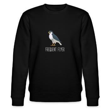 Ein Wanderfalke - ist ein Vielflieger - Stanley/Stella Unisex Bio-Sweatshirt CHANGER  - Schwarz - Vorne - Nik (191cm) & Marisol (170cm)