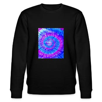Abstract Pattern Colorful Batik Purple Blue - Stanley/Stella CHANGER Unisex Organic Sweatshirt - black - Front - Nik (191cm) & Marisol (170cm)