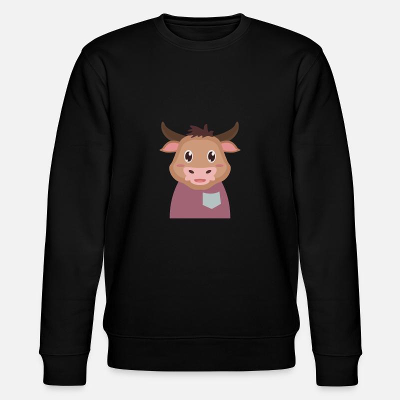 Kuh Bulle - Stanley/Stella Unisex Bio-Sweatshirt CHANGER  - Schwarz