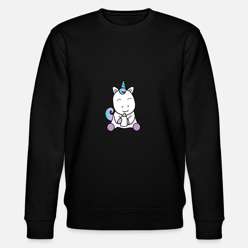 Baby Einhorn - Stanley/Stella Unisex Bio-Sweatshirt CHANGER  - Schwarz