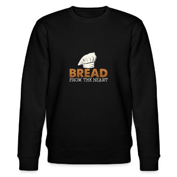 Brot Backen - Stanley/Stella Unisex Bio-Sweatshirt CHANGER  - Schwarz - Vorne - Nik (191cm) & Marisol (170cm)