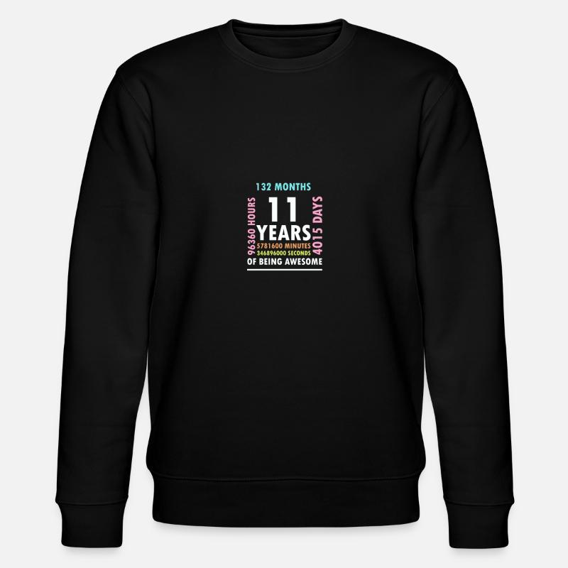 11e anniversaire | 11 ans Félicitations - Sweat bio CHANGER Stanley/Stella Unisexe - noir