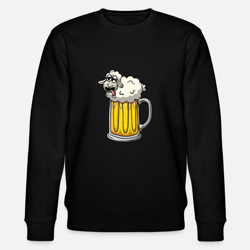 Beer and sheep - Stanley/Stella CHANGER Unisex Organic Sweatshirt - black
