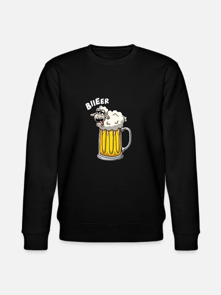 Schaf im Bier - Stanley/Stella Unisex Bio-Sweatshirt CHANGER  - Schwarz
