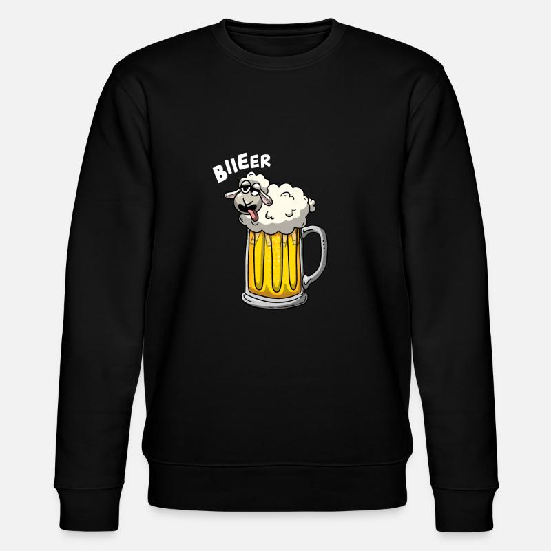 Schaf im Bier - Stanley/Stella Unisex Bio-Sweatshirt CHANGER  - Schwarz