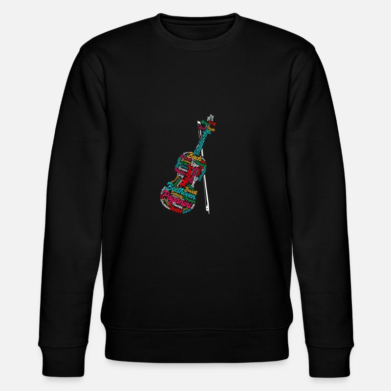 Klassische Komponisten Klassische Musik Violine - Stanley/Stella Unisex Bio-Sweatshirt CHANGER  - Schwarz
