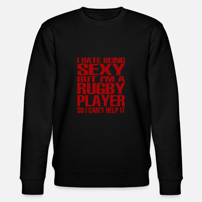 Rugby Dad Vater Geschenk - Stanley/Stella Unisex Bio-Sweatshirt CHANGER  - Schwarz