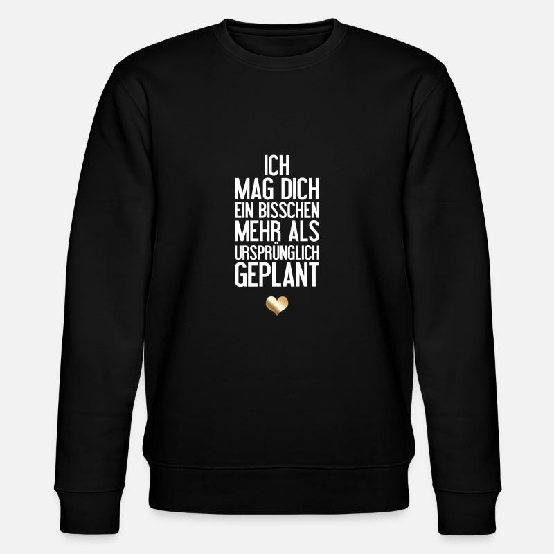 Romantische Liebeserklärung - Stanley/Stella Unisex Bio-Sweatshirt CHANGER - Schwarz