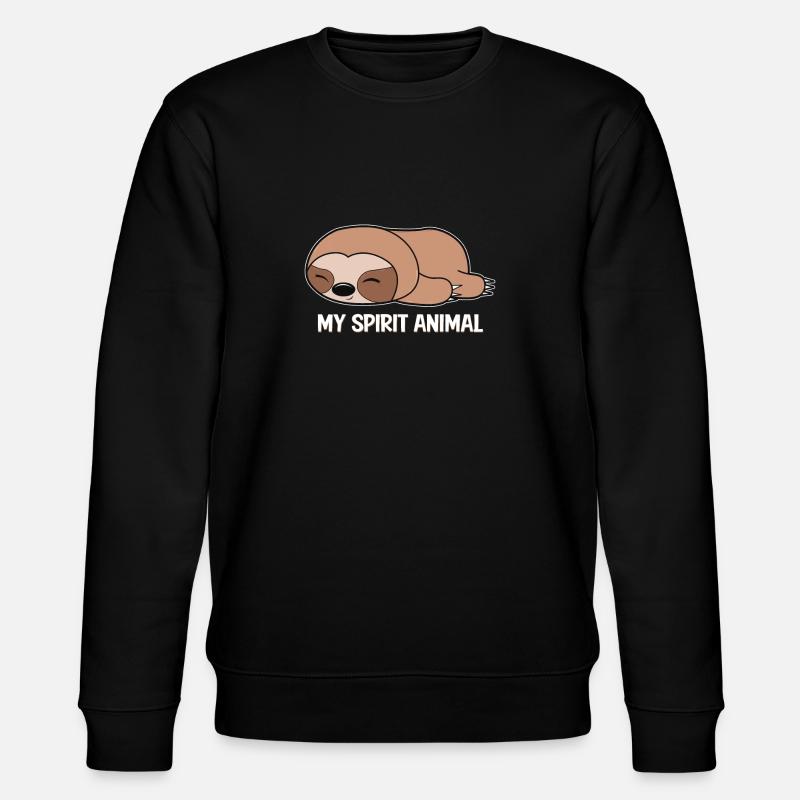 Faultier Lieblingstier - Stanley/Stella Unisex Bio-Sweatshirt CHANGER  - Schwarz