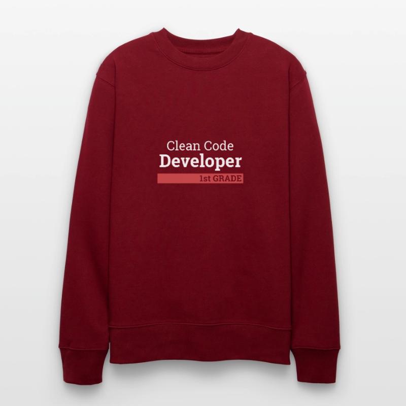 "Clean Code Developer second grade" | Programmer Stanley/Stella CHANGER Unisex Organic Sweatshirt